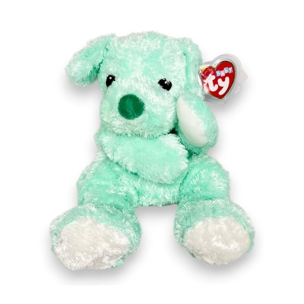 Cuddlepup the Dog Ty Baby | Tiny First Friend | Mint Heart Tag TY Baby Beanie